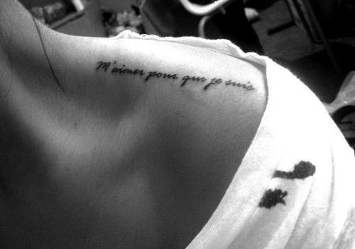 Shoulder Tattoo Words